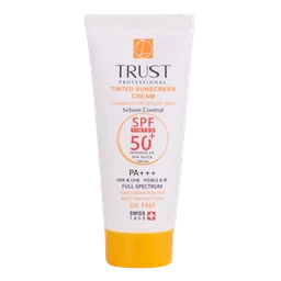 کرم ضد آفتاب رنگی و کنترل چربی بژ تیره تراست (پوست مختلط تا چرب)