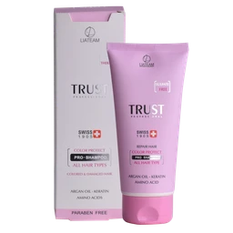 شامپو تخصصی تثبیت رنگ و ترمیم مو تراست